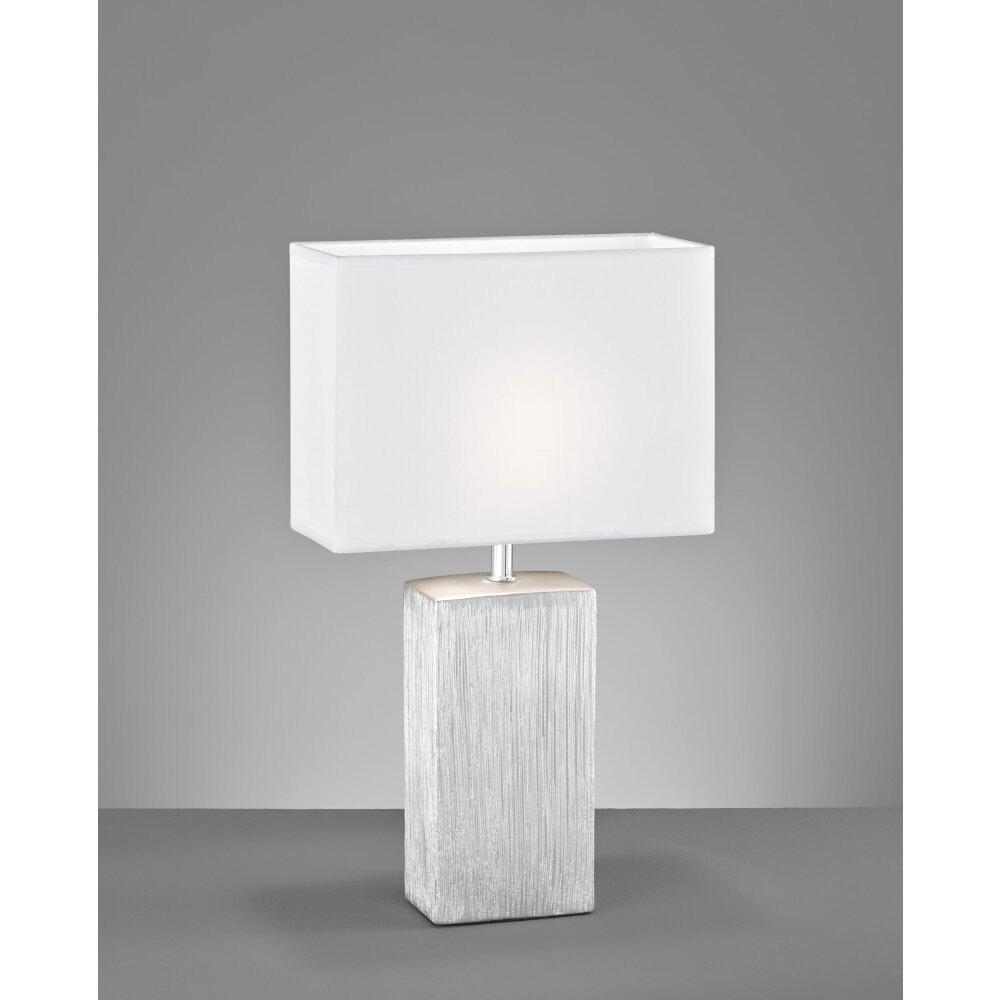 Lampe de table Fischer-Honsel Flens Argenté, 1 lumière main product photo