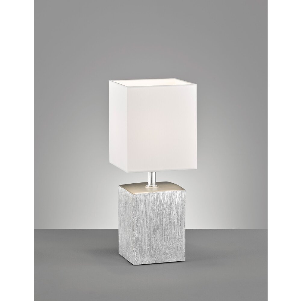 Lampe de table Fischer-Honsel Flens Argenté, 1 lumière main product photo
