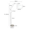 Lampadaire Steinhauer Prestige Chic Acier brossé, 1 lumière