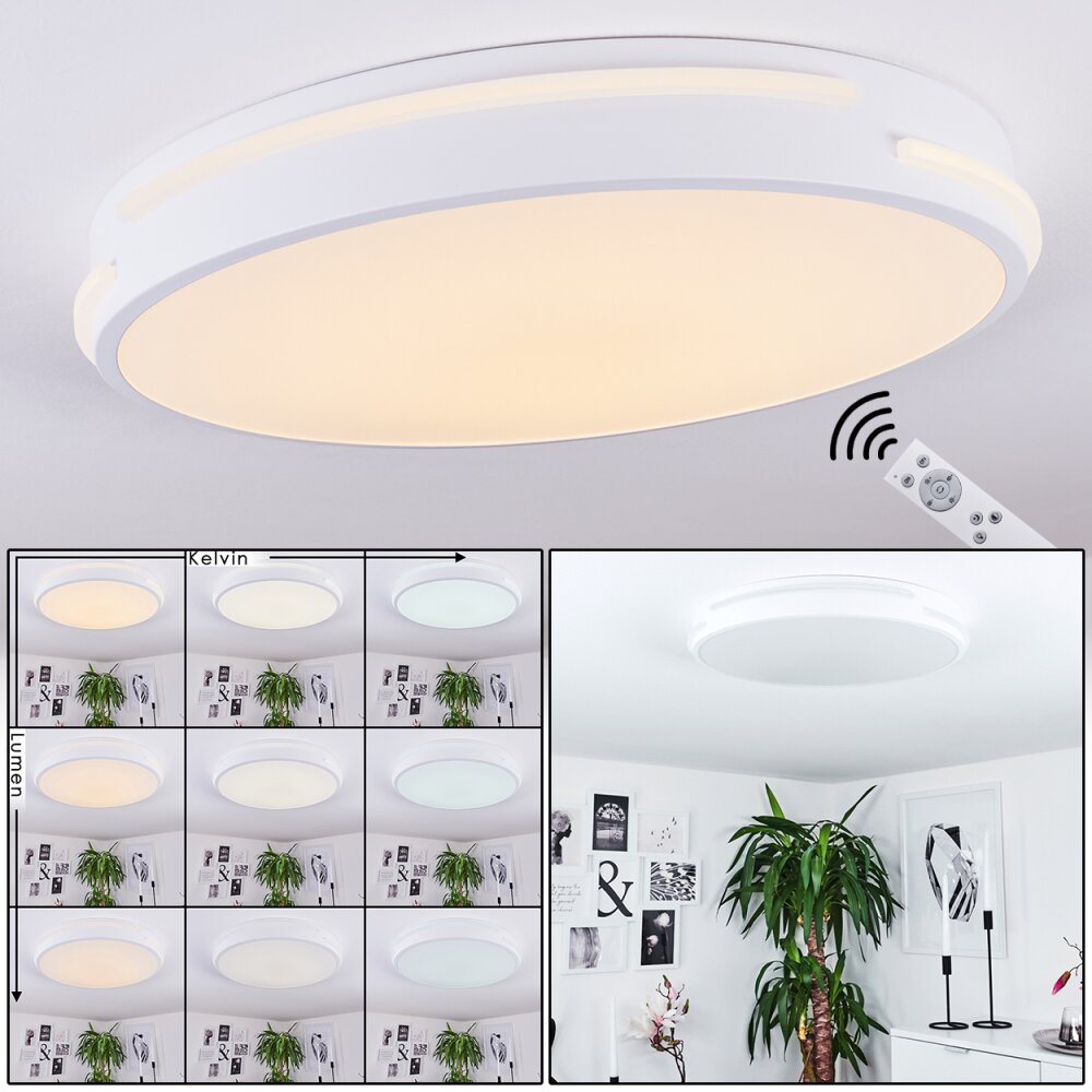 Plafonnier Seewen LED Blanc, 1 lumière, Télécommandes main product photo