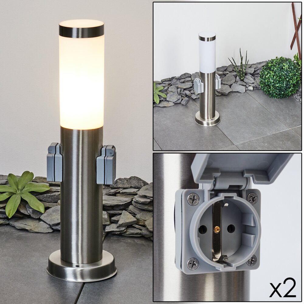 Borne lumineuse Sessa Nickel mat, 1 lumière main product photo