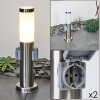 Borne lumineuse Sessa Nickel mat, 1 lumière