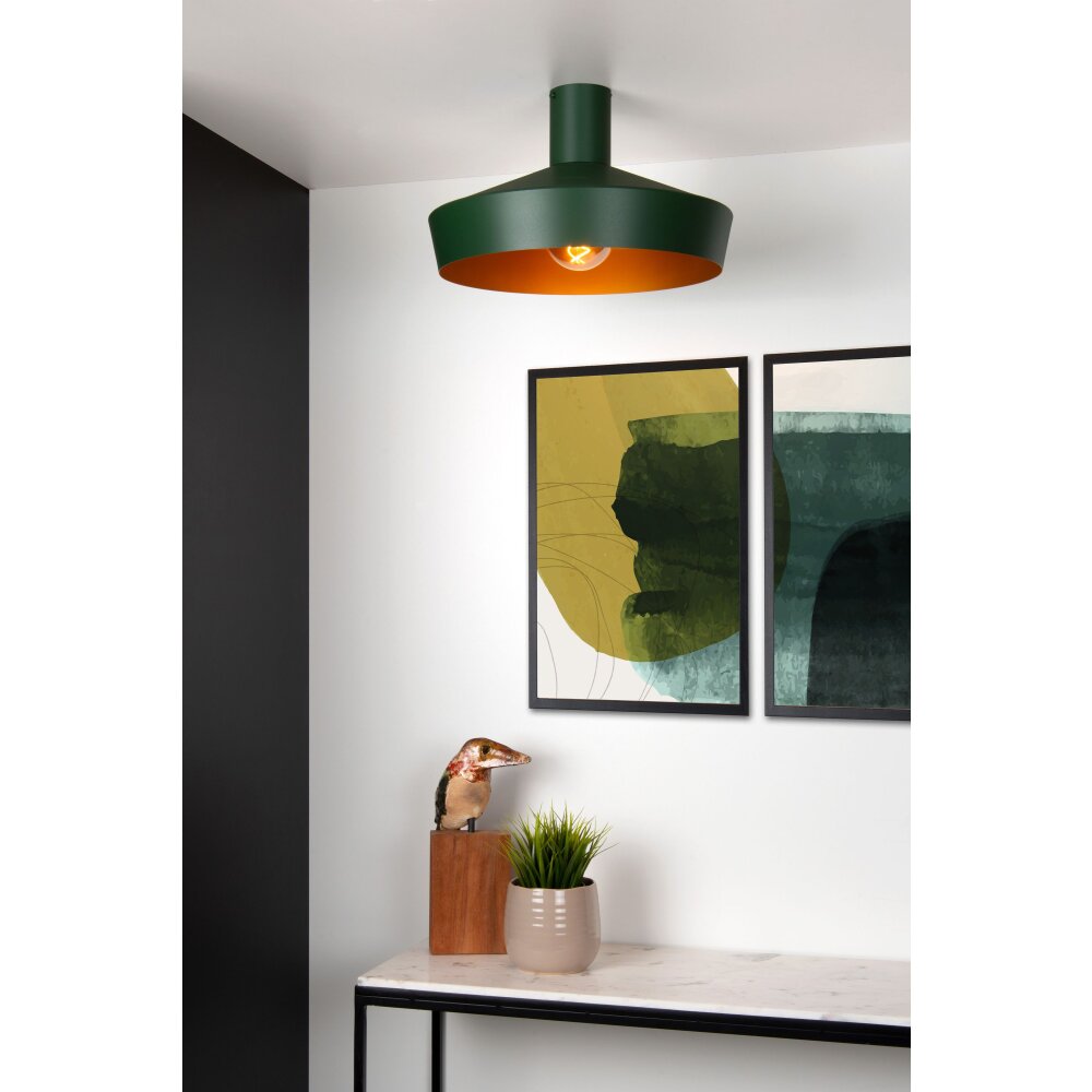 Plafonnier Lucide CARDIFF Vert, 1 lumière main product photo