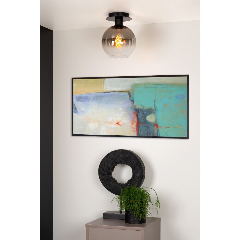 Plafonnier Lucide MARIUS Noir, 1 lumière main product photo
