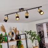 Plafonnier Neftenbach Laiton, Noir, 4 lumières