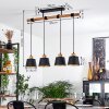 Suspension Tatodere Brun, Noir, 4 lumières