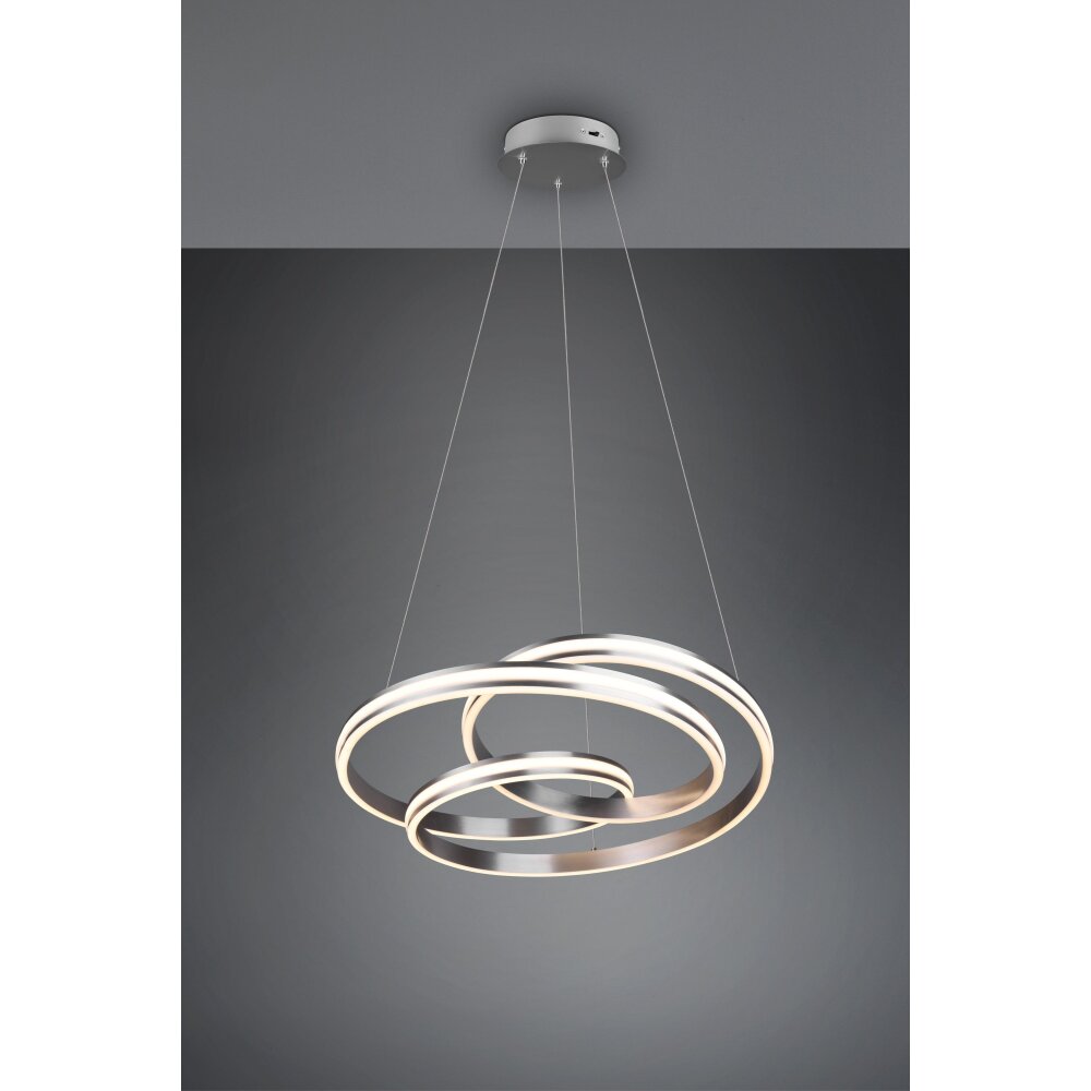 Suspension Trio-Leuchten Yara LED Nickel mat, 1 lumière main product photo