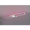 Plafonnier Trio-Leuchten Ganado LED Nickel mat, 2 lumières, Télécommandes, Changeur de couleurs