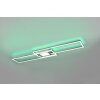 Plafonnier Trio-Leuchten Ganado LED Nickel mat, 2 lumières, Télécommandes, Changeur de couleurs