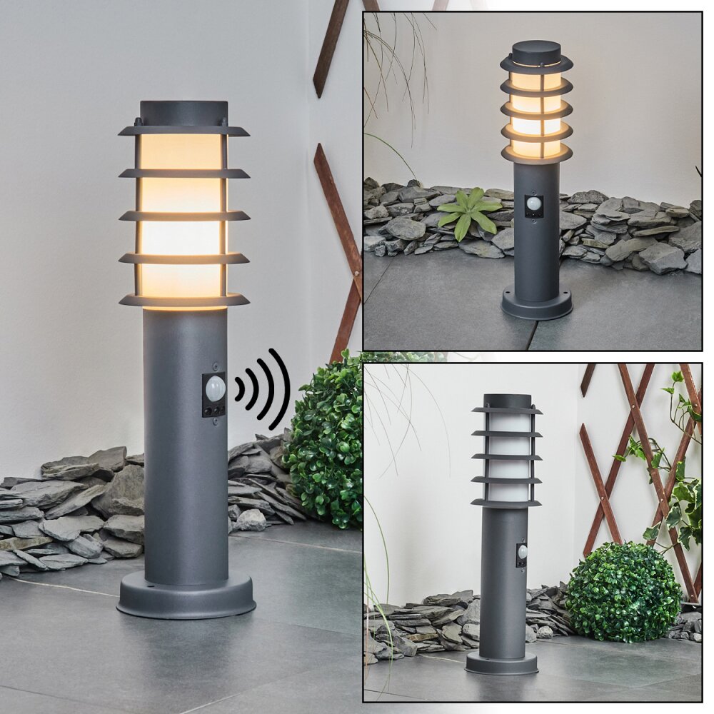 Borne lumineuse Tunes Anthracite, 1 lumière, Détecteur de mouvement main product photo
