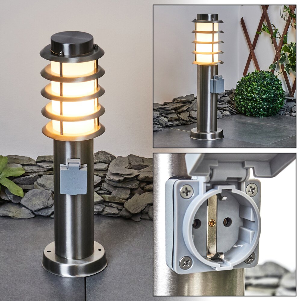 Borne lumineuse Tunes Nickel mat, 1 lumière main product photo