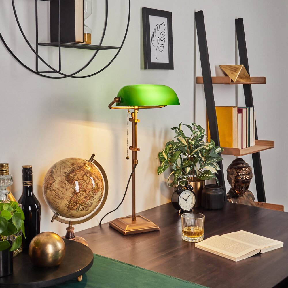 Lampe de banquier Ragaz Bronze, 1 lumière main product photo