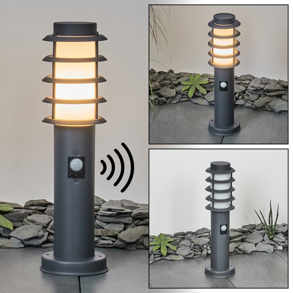 Borne lumineuse Tunes Anthracite, 1 lumière, Détecteur de mouvement main product photo