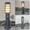 Borne lumineuse Tunes Anthracite, 1 lumière, Détecteur de mouvement