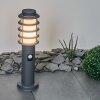 Borne lumineuse Tunes Anthracite, 1 lumière, Détecteur de mouvement