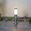 Borne lumineuse Sessa Nickel mat, 1 lumière
