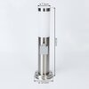 Borne lumineuse Sessa Nickel mat, 1 lumière