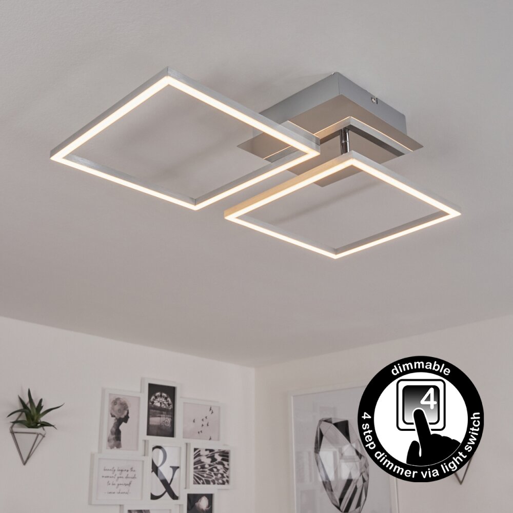 Plafonnier Buren LED Nickel mat, 1 lumière main product photo