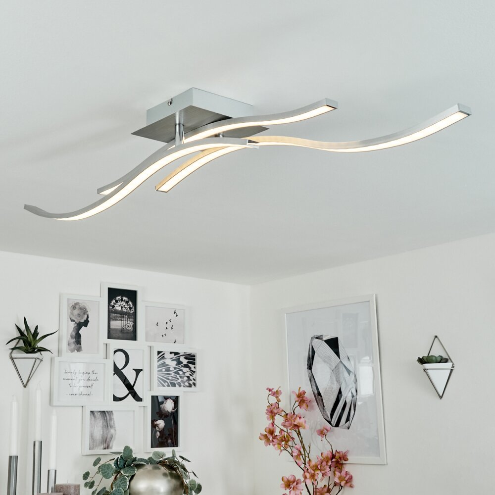 Plafonnier Bernese LED Nickel mat, 3 lumières main product photo