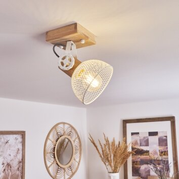 Plafonnier Orny Écru, Blanc, 1 lumière Plafonnier Orny Écru, Blanc, 1 lumière