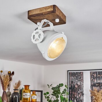 Plafonnier Herford Bois foncé, 1 lumière Plafonnier Herford Bois foncé, 1 lumière