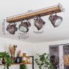 Plafonnier Herford Bois foncé, 4 lumières