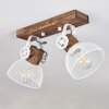 Plafonnier Orny Brun, Blanc, 2 lumières