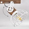 Plafonnier Orny Bois foncé, Blanc, 4 lumières