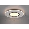 Plafonnier Trio-Leuchten Verus LED Nickel mat, 1 lumière, Télécommandes