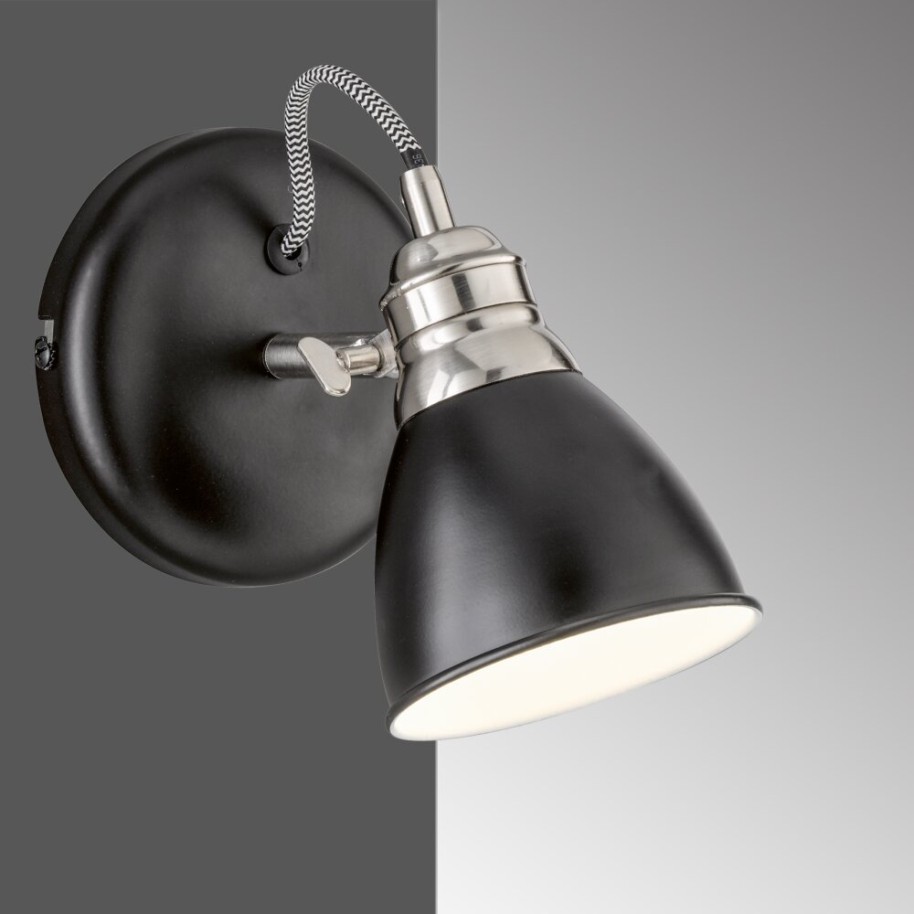 Applique murale Fischer-Honsel Wales Noir, 1 lumière main product photo