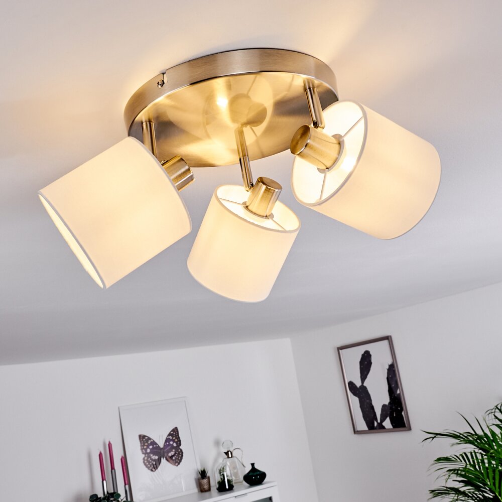 Plafonnier Alsen Nickel mat, 3 lumières main product photo