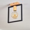 Plafonnier Bergo Couleur bois, Écru, Noir, 1 lumière