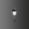 Borne lumineuse LCD Nabburg LED Noir, Argenté, 1 lumière