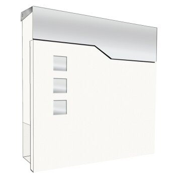 Boîte aux lettres LCD Dusenbach Acier inoxydable, Blanc