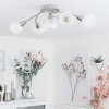 Plafonnier Warga Nickel mat, 5 lumières