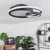 Plafonnier Rafz LED Noir, 1 lumière