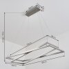 Suspension Schleitheim Chrome, Nickel mat, Blanc, 1 lumière