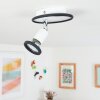Plafonnier Cabri LED Chrome, Noir, Blanc, 1 lumière