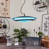 Suspension Ittingen LED Noir, 1 lumière, Changeur de couleurs