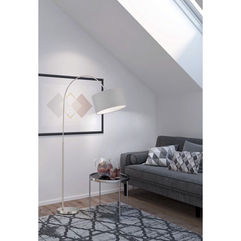 Lampadaire Fischer & Honsel Arc Nickel mat, 3 lumières main product photo