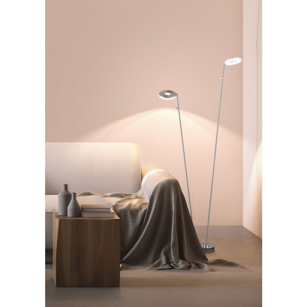 Lampadaire Fischer & Honsel Dent LED Nickel mat, 2 lumières main product photo