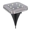 Lot de 2 lampes solaires Globo LED Noir, Transparent, 8 lumières