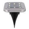 Lot de 2 lampes solaires Globo LED Noir, Transparent, 8 lumières
