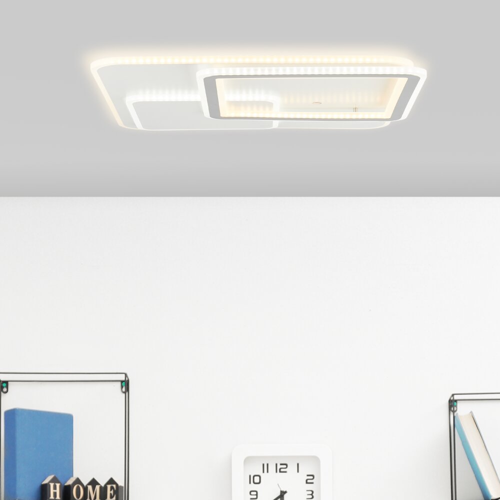 Plafonnier Brilliant Savare LED Gris, Blanc, 1 lumière, Télécommandes main product photo
