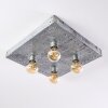 Plafonnier Octoraro Argenté, 4 lumières