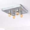 Plafonnier Octoraro Argenté, 4 lumières