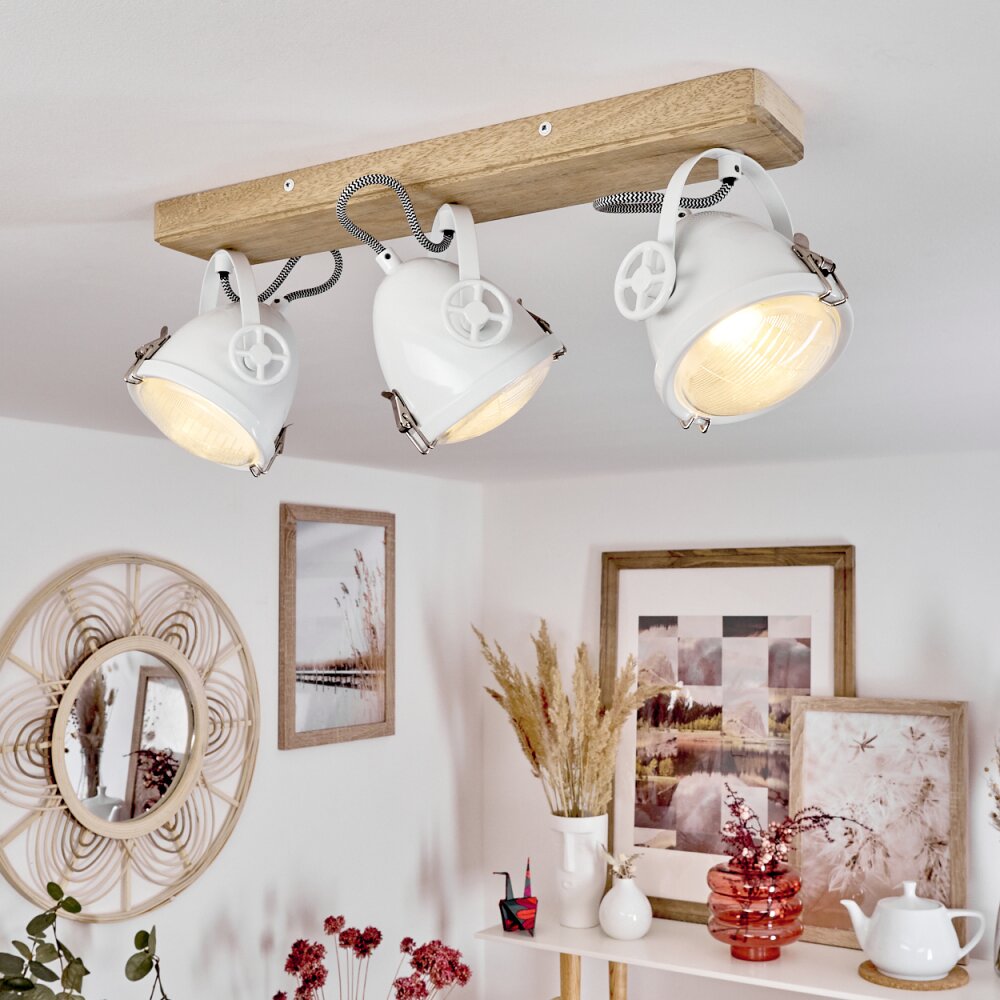 Plafonnier Chetican LED Écru, 3 lumières main product photo
