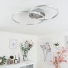 Plafonnier Ovasta LED Nickel mat, 1 lumière, Télécommandes