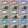 Plafonnier Zeballos LED Blanc, 1 lumière, Télécommandes, Changeur de couleurs