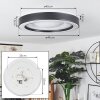 Plafonnier Zeballos LED Blanc, 1 lumière, Télécommandes, Changeur de couleurs